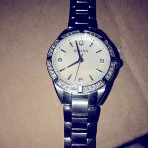 Bulova Sutton Diamond White Mother of Pearl Dial